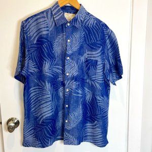 Tasso Elba Island palm frond linen shirt.